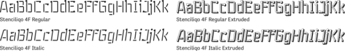 Stenciliqo 4F font download