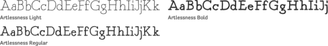 Artlessness Font Preview