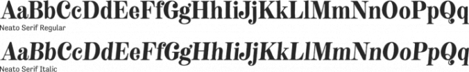 Neato Serif Font Preview