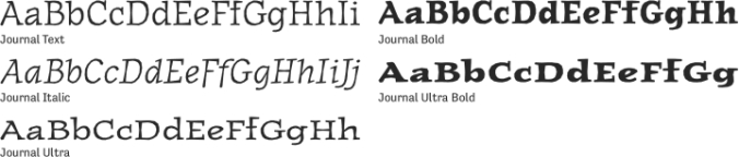 Journal Font Preview