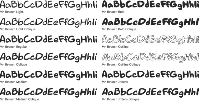 Mr. Brunch font download