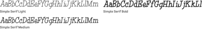 Simple Serif Font Preview