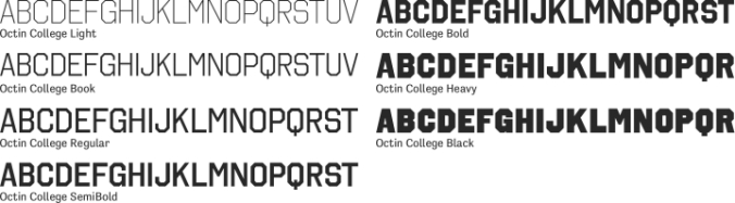 Octin College Font Preview