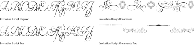 Invitation Script Font Preview