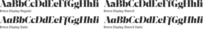 Breve Display Font Preview