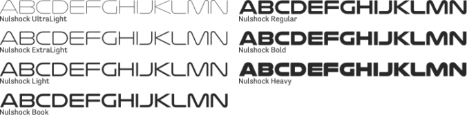 Nulshock Font Preview