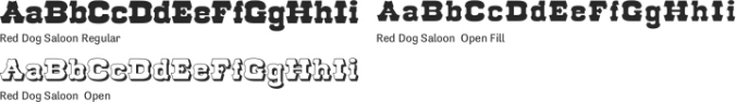 Red Dog Saloon Font Preview