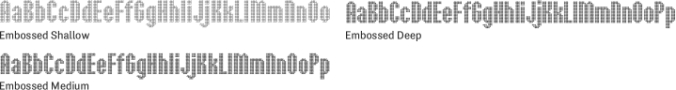 Embossed font download
