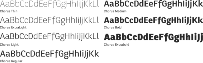 Chorus Font Preview