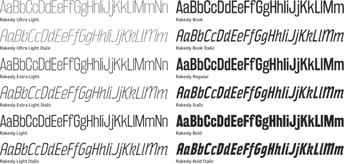 Rakesly Font Preview