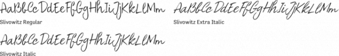 Slivowitz Font Preview