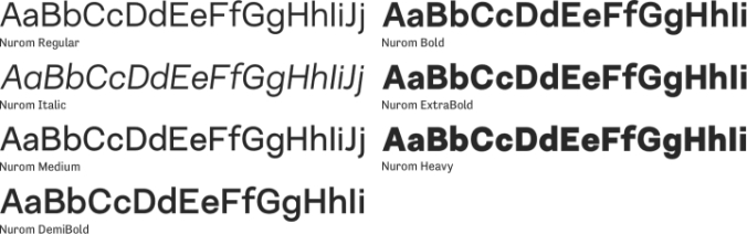 Nurom Font Preview