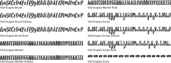 Vild Scapes Font Preview