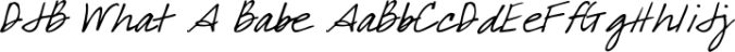 DJB What A Babe Font Preview