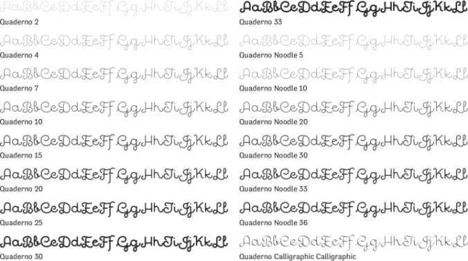 Quaderno font download