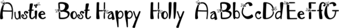 Austie Bost Happy Holly Font Preview