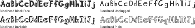 Blockhead Font Preview