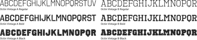 Octin Vintage Font Preview