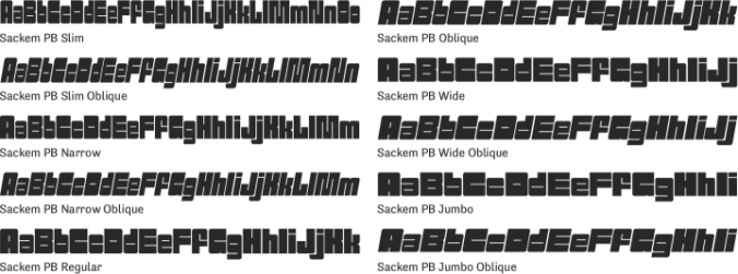 Sackem PB font download
