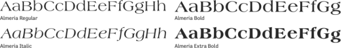 Almeria Font Preview