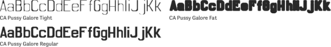 CA Pussy Galore font download