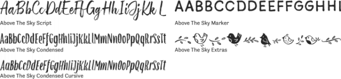 Above The Sky font download