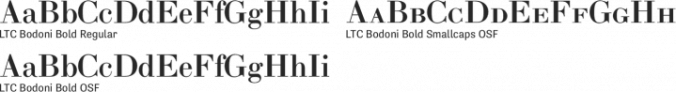 LTC Bodoni Bold Font Preview