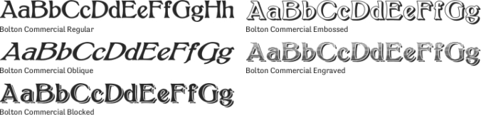 Bolton Commercial Font Preview