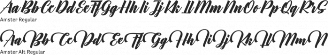 Amster Font Preview
