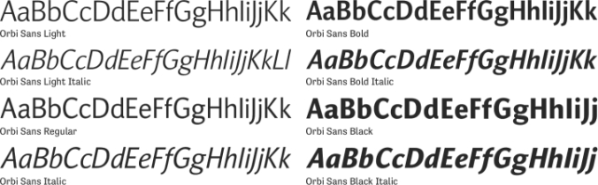 Orbi Sans Font Preview