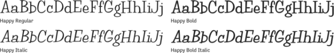 Happy Font Preview