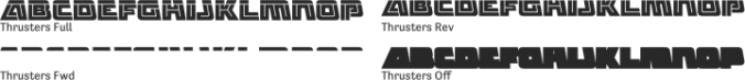 Thrusters Font Preview