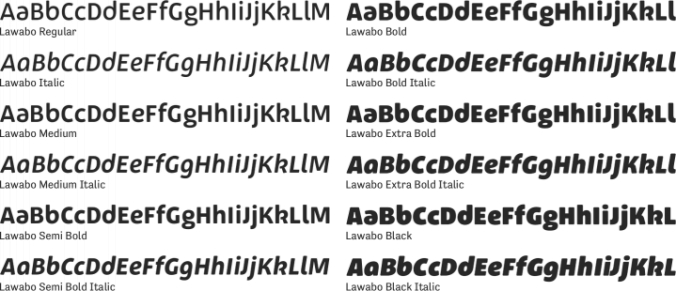 Lawabo Font Preview