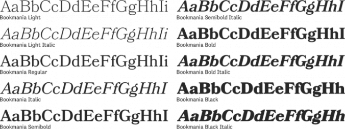 Bookmania Font Preview