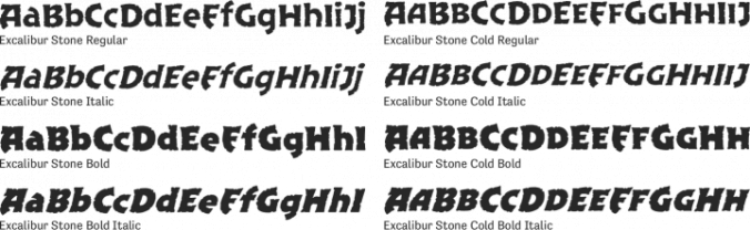 Excalibur Stone Font Preview