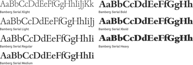Bamberg Serial Font Preview