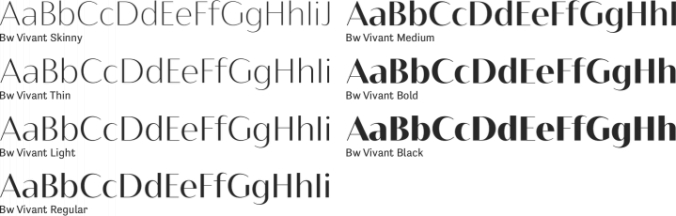 Bw Vivant Font Preview