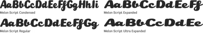 Melon Script Font Preview