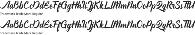 Trademark Font Preview