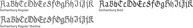 Gothamburg Font Preview