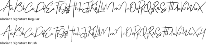 Gloriant Signature Font Preview