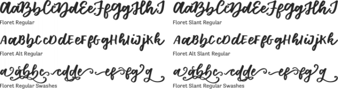 Floret Font Preview