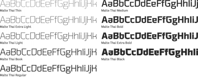 Malte Thai Font Preview