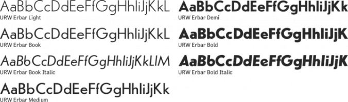 URW Erbar Font Preview