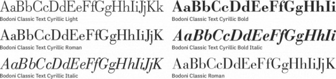 Bodoni Classic Cyrillic font download
