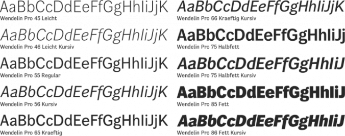 Wendelin Pro Font Preview