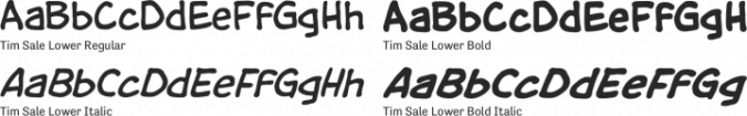 Tim Sale Lower Font Preview
