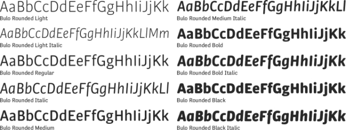 Bulo Rounded Font Preview
