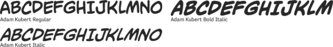 Adam Kubert Font Preview