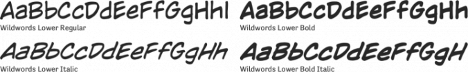 Wildwords Lower Font Preview